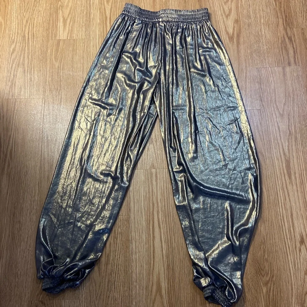 ZARA metallic ballon joggers style pants